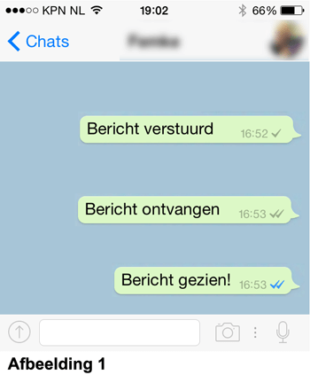 Betekenis grijze en blauwe WhatsApp vinkjes