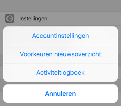 Facebook nieuwsoverzicht voorkeuren - Voorkeur aangeven Mobiel