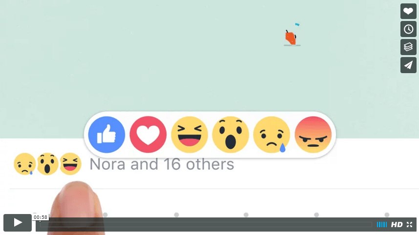 Facebook reactieknoppen - like-knop video 1