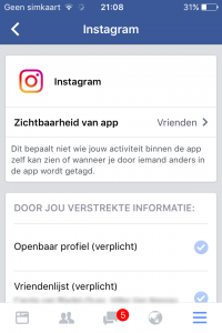 Handleiding Instagram - Zichtbaarheid apps