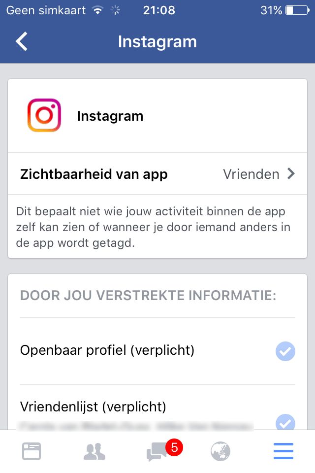 Instagram account van iemand anders verwijderen