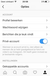 Instellingen Instagram - Wie kan mijn Instagram foto's en video's zien