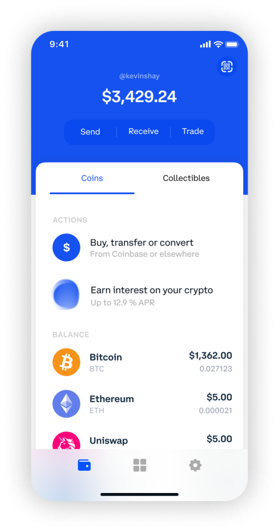 Wallet van coinbase