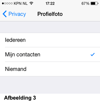 Privacy instellingen - Profielfoto